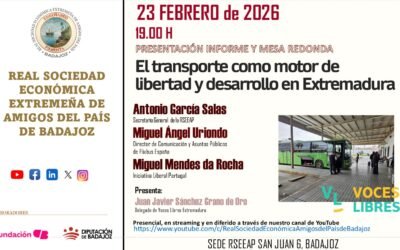 Mesa redonda «El transporte como motor de libertad y desarrollo en Extremadura».