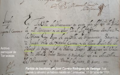HISTORIA Y MEMORIA DE TORNAVACAS, 5, 2026: ALGUNAS FAMILIAS TORNAVAQUEÑAS DE HACE ALGO MÁS DE 300 AÑOS.