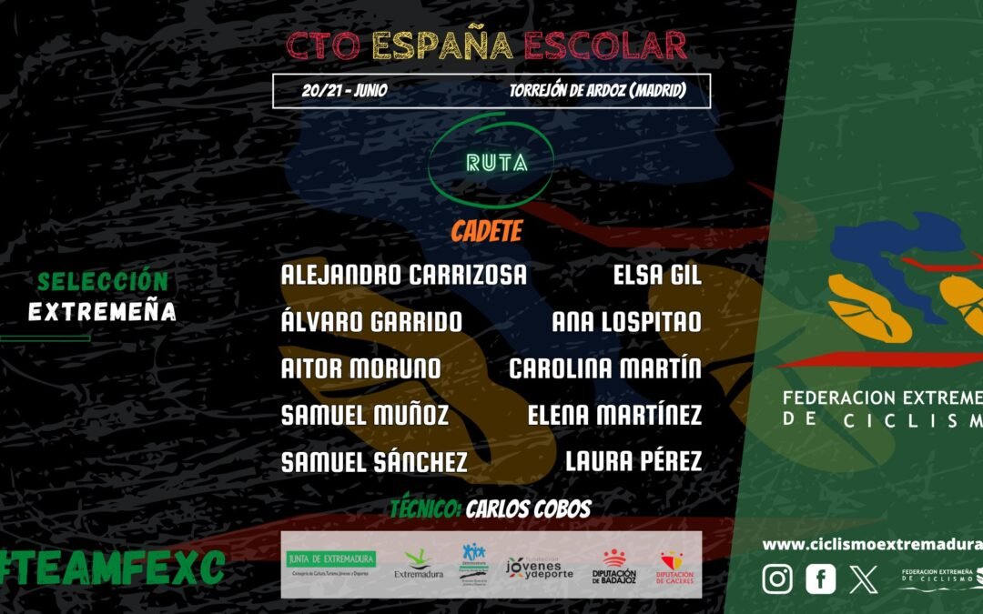 Dos jóvenes ciclistas tornavaqueños representarán a la Selección Extremeña en el Campeonato de España