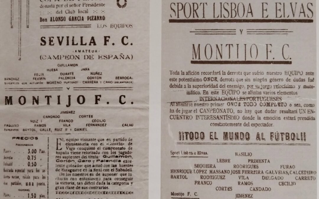 Trofeos del Montijo F.C. en la Feria y Fiestas Patronales 1932-1935