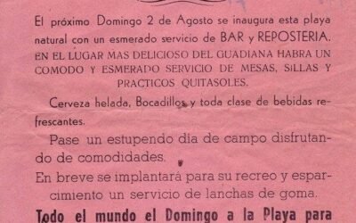 Montijo. La Playa de los Suspiros, hace 62 años