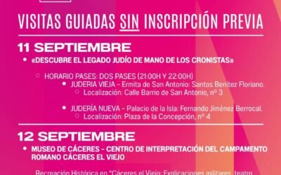 Descubre Cáceres bajo las estrellas: visitas guiadas nocturnas y recreación histórica (11 y 12 de septiembre)